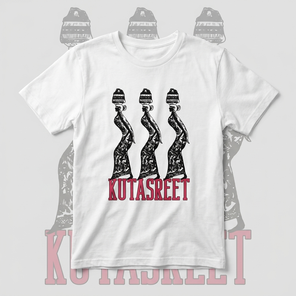 Kaos Bali Putih Perempuan Bali Junjung Sesajen | Oleh-Oleh Bali Rp69.000