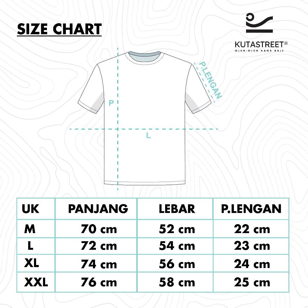 kaos regular desain bali island oval biru size chart kaos regular desain bali island oval biru size chart